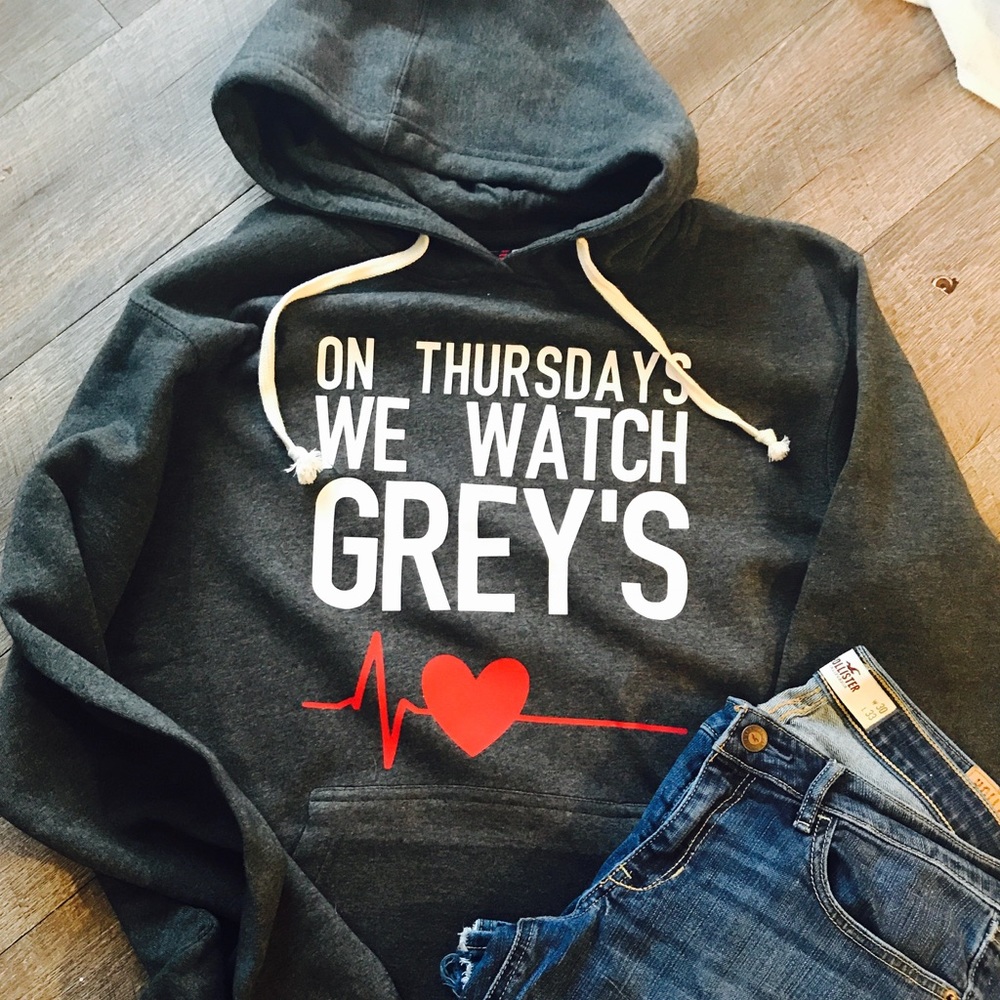 On thursdays we watch greys custom hoodie JAmerica